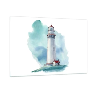 Glastavla - Bild på glas - Milda syster av det blåa - 120x80 cm