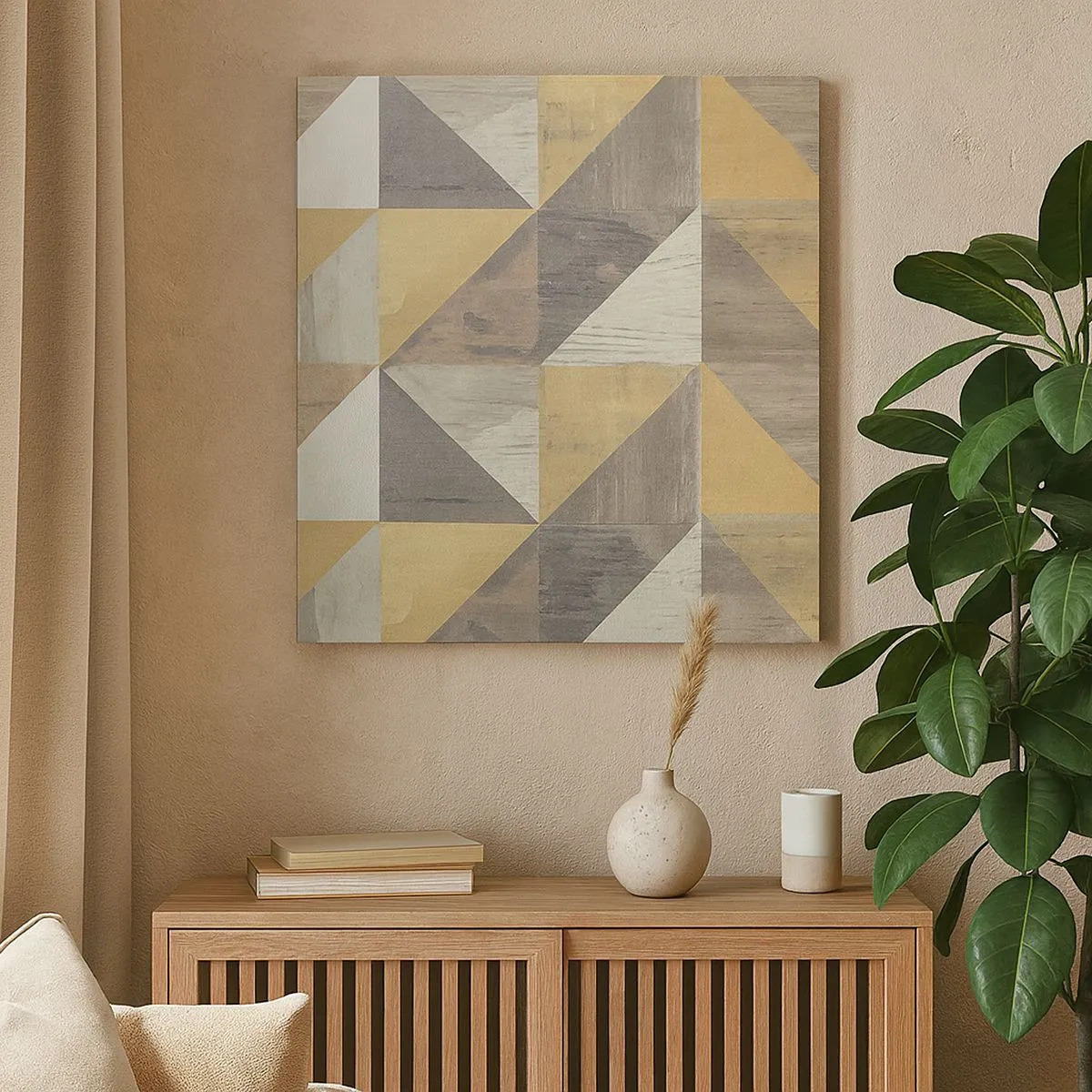 Canvastavla - Bild på duk - Under triangelns vinkel - 30x30 cm