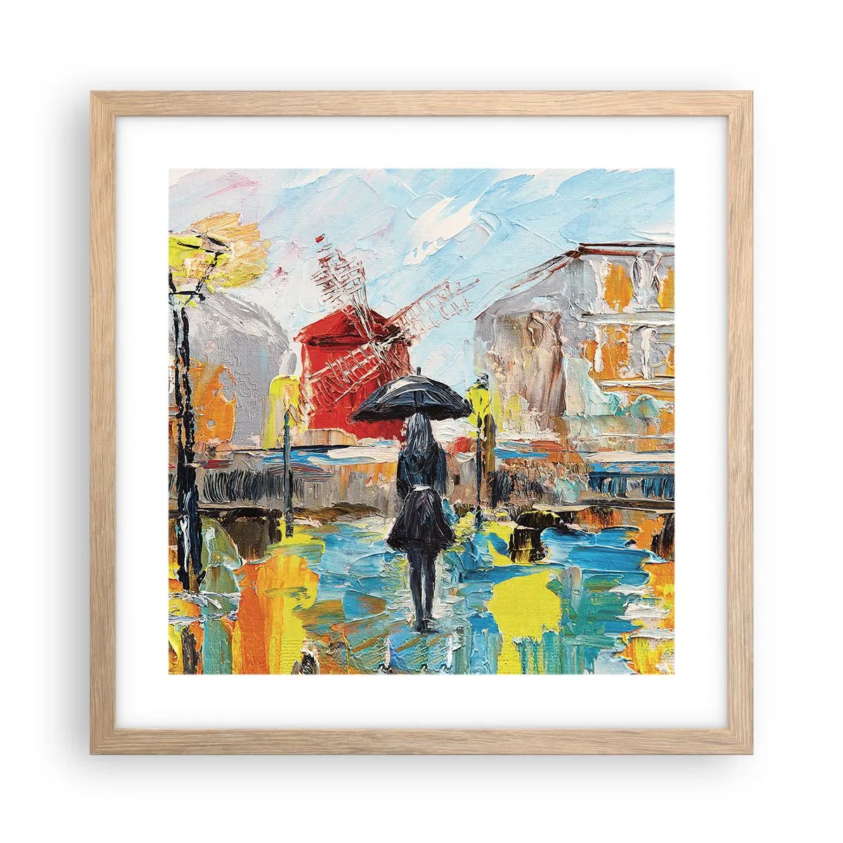 Affisch i ram av ljusek - Parislegender - 40x40 cm