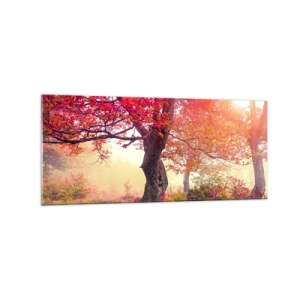 Glastavla - Bild på glas - Våldsam blommande - 120x50 cm