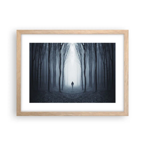 Affisch i ram av ljusek - Och allt är enkelt och klart - 40x30 cm