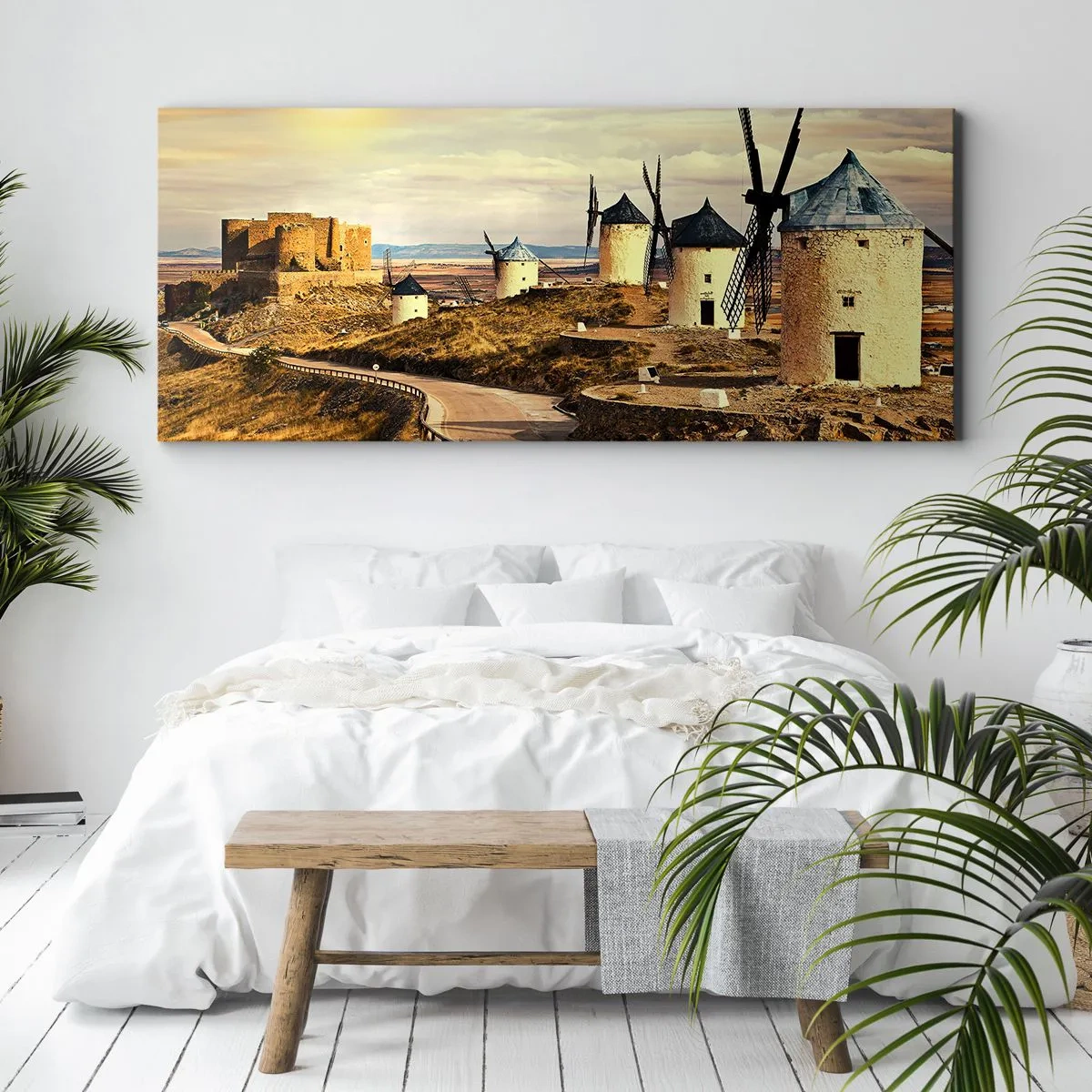 Canvastavla - Bild på duk - Don Quixote kommer snart - 100x40 cm