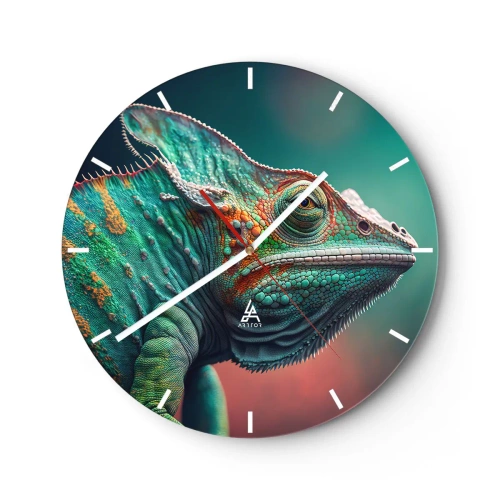 Väggklocka - Klocka på glas - Ser du mig? Inte bra… - 40x40 cm
