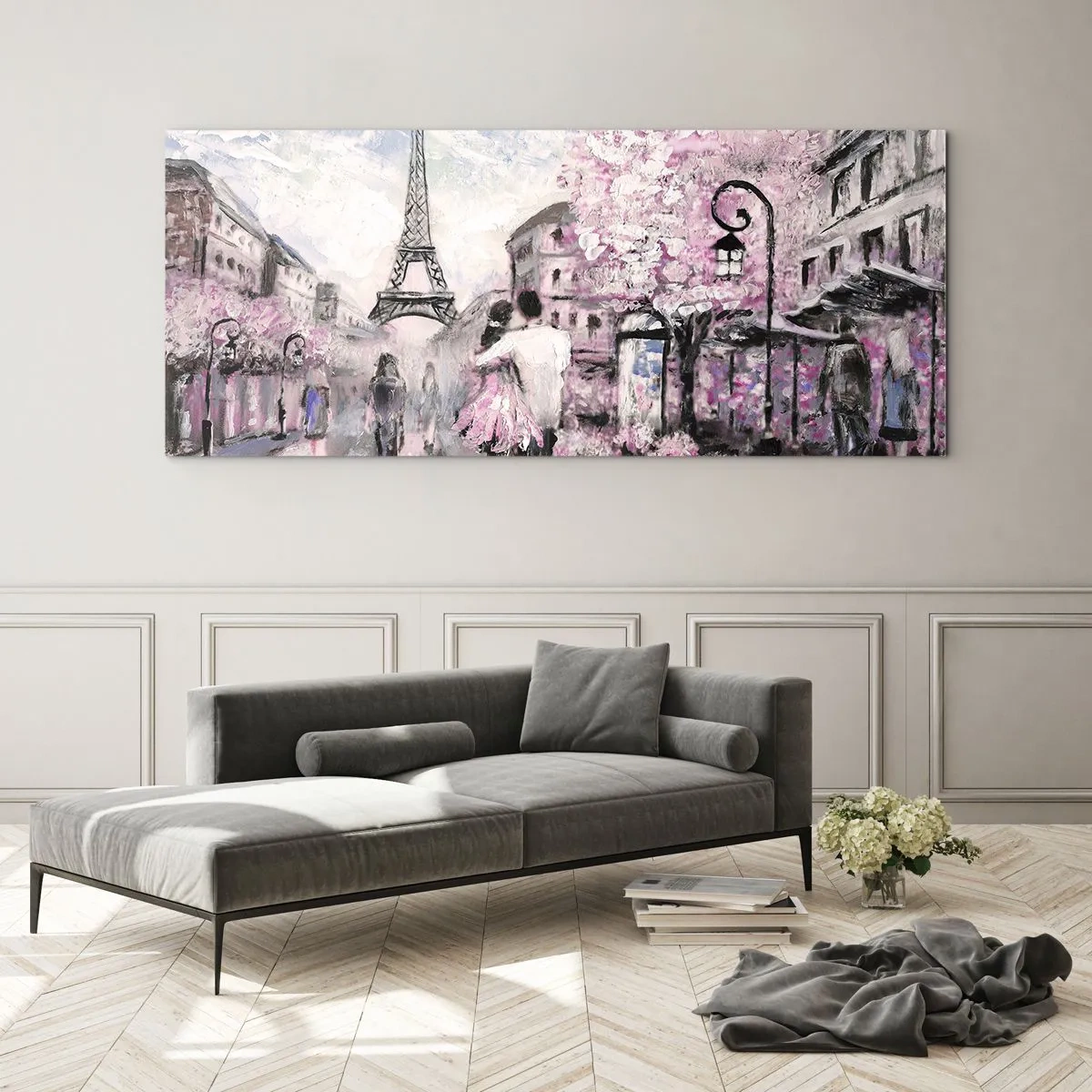 Glastavla - Bild på glas - Bli kär bara i... - 100x40 cm