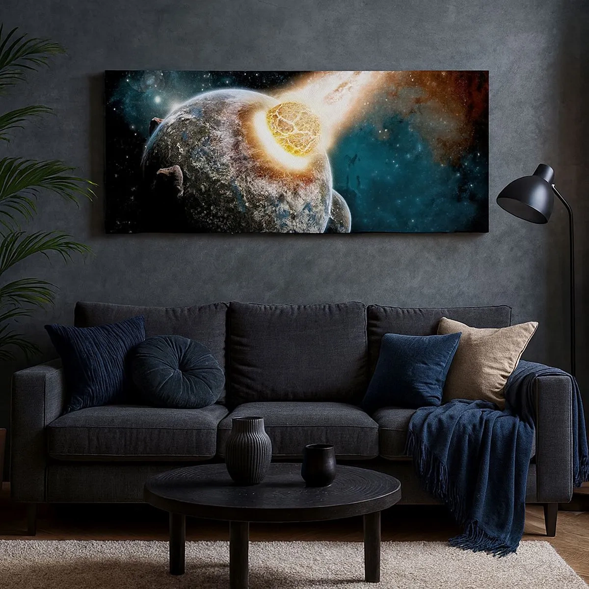 Canvastavla - Bild på duk - Förödelse eller födsel? - 100x40 cm