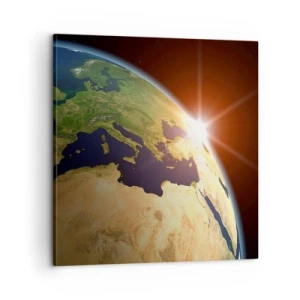 Canvastavla - Bild på duk - Soluppgång - 60x60 cm