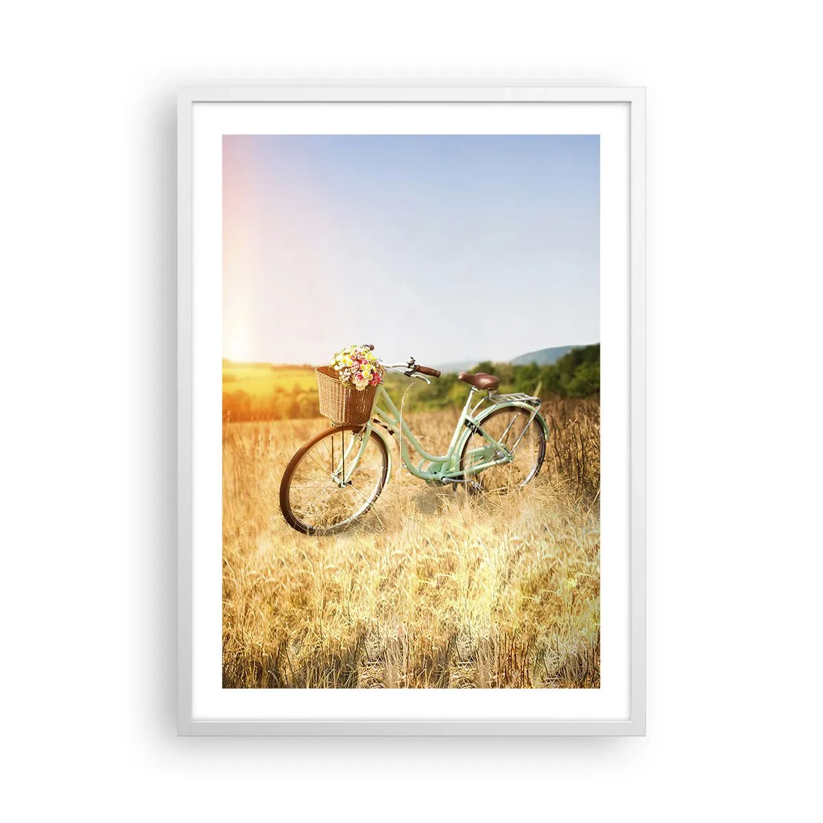 Affisch i vit ram - Jag stannar här en stund - 50x70 cm