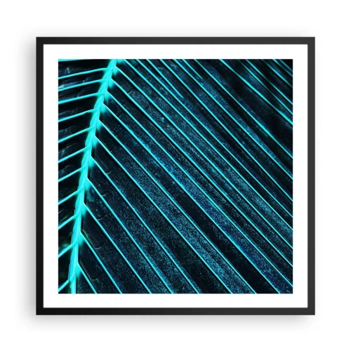 Affisch i svart ram - Grön textur - 60x60 cm
