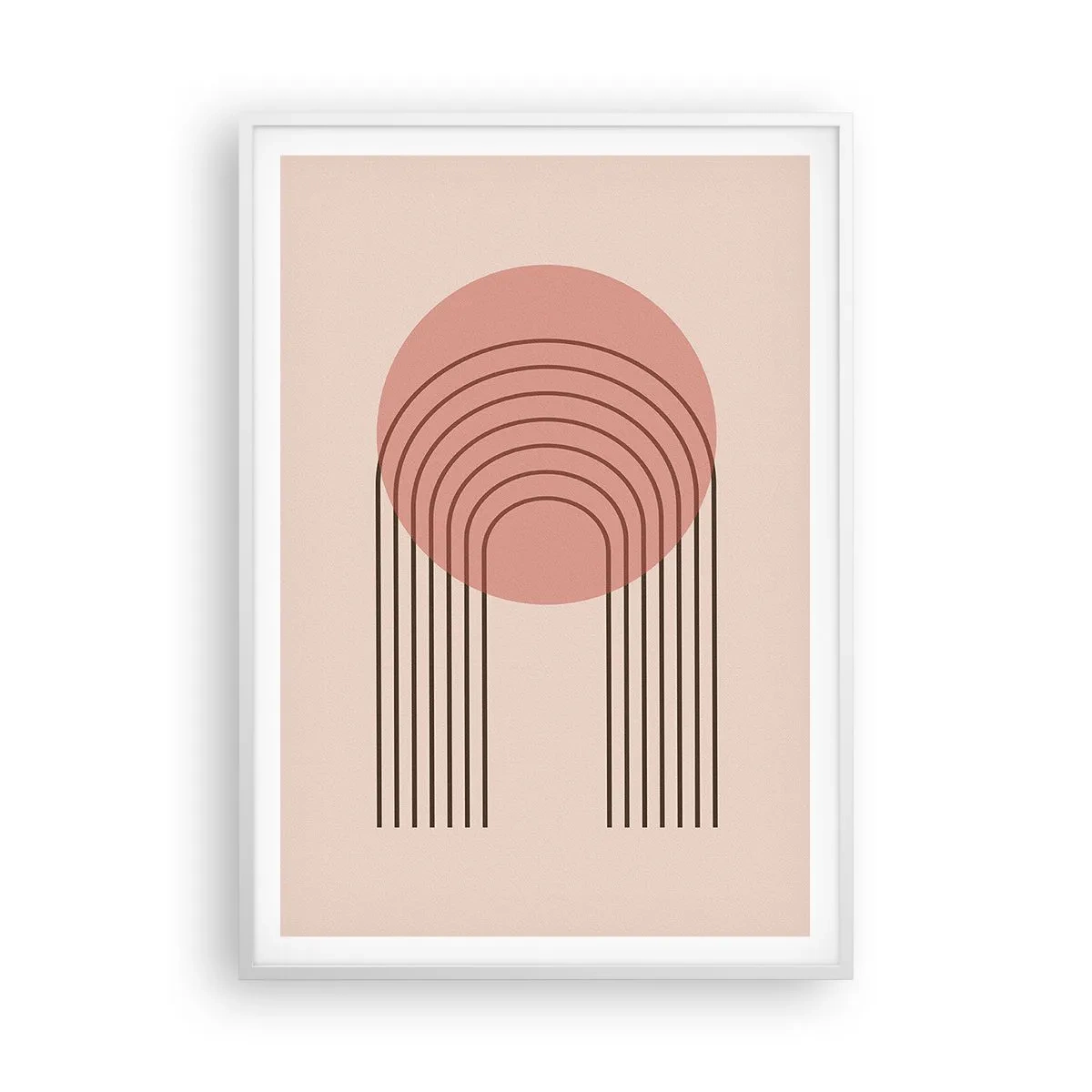 Affisch i vit ram - Ostoppad attraktionskraft - 70x100 cm