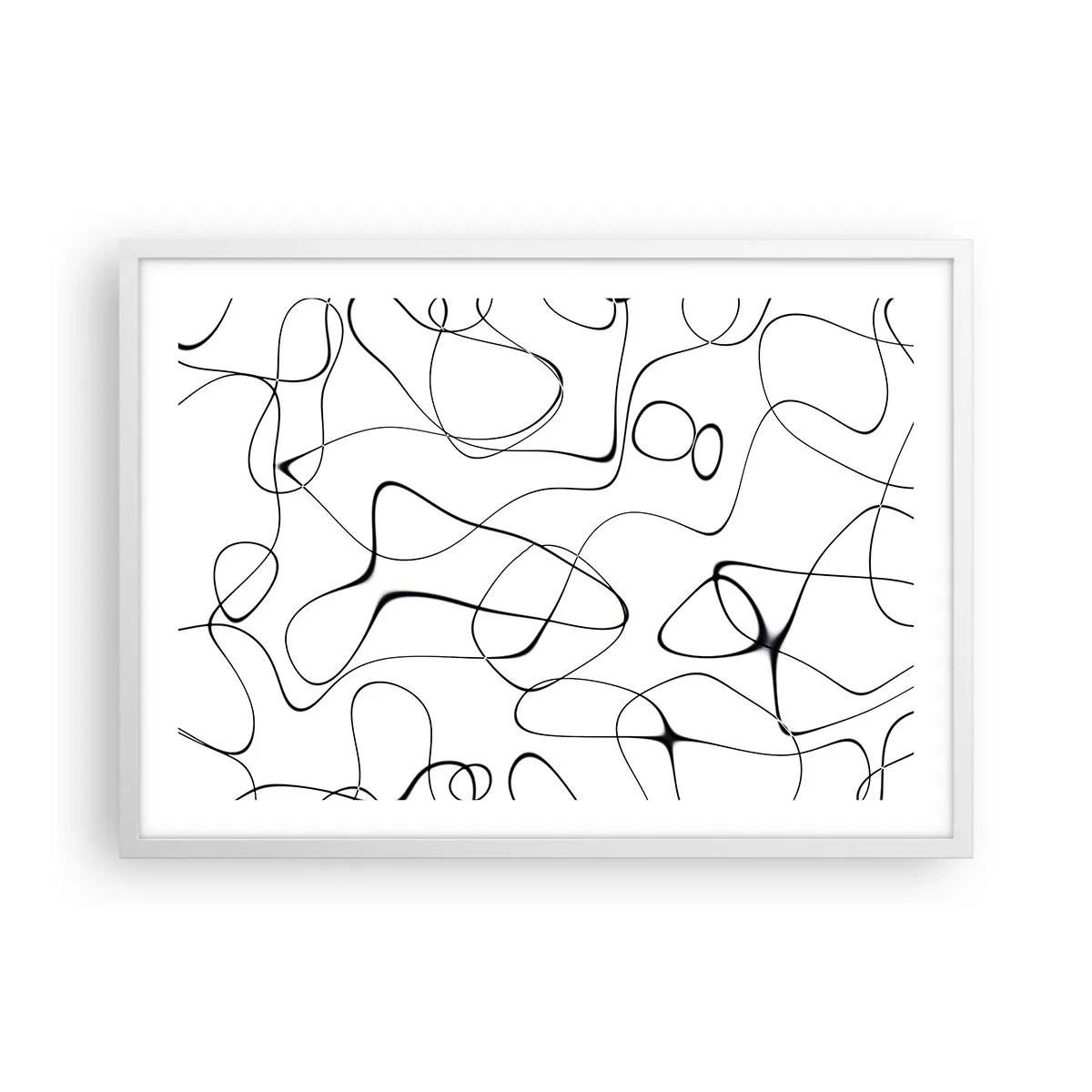 Affisch i vit ram - Livets stigar, ödets tur - 70x50 cm