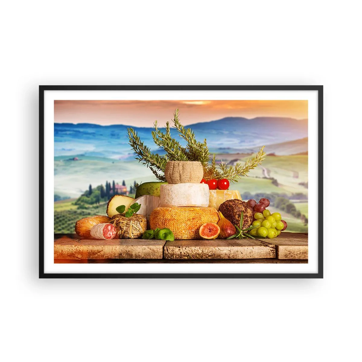 Affisch i svart ram - Italiensk livsglädje - 91x61 cm