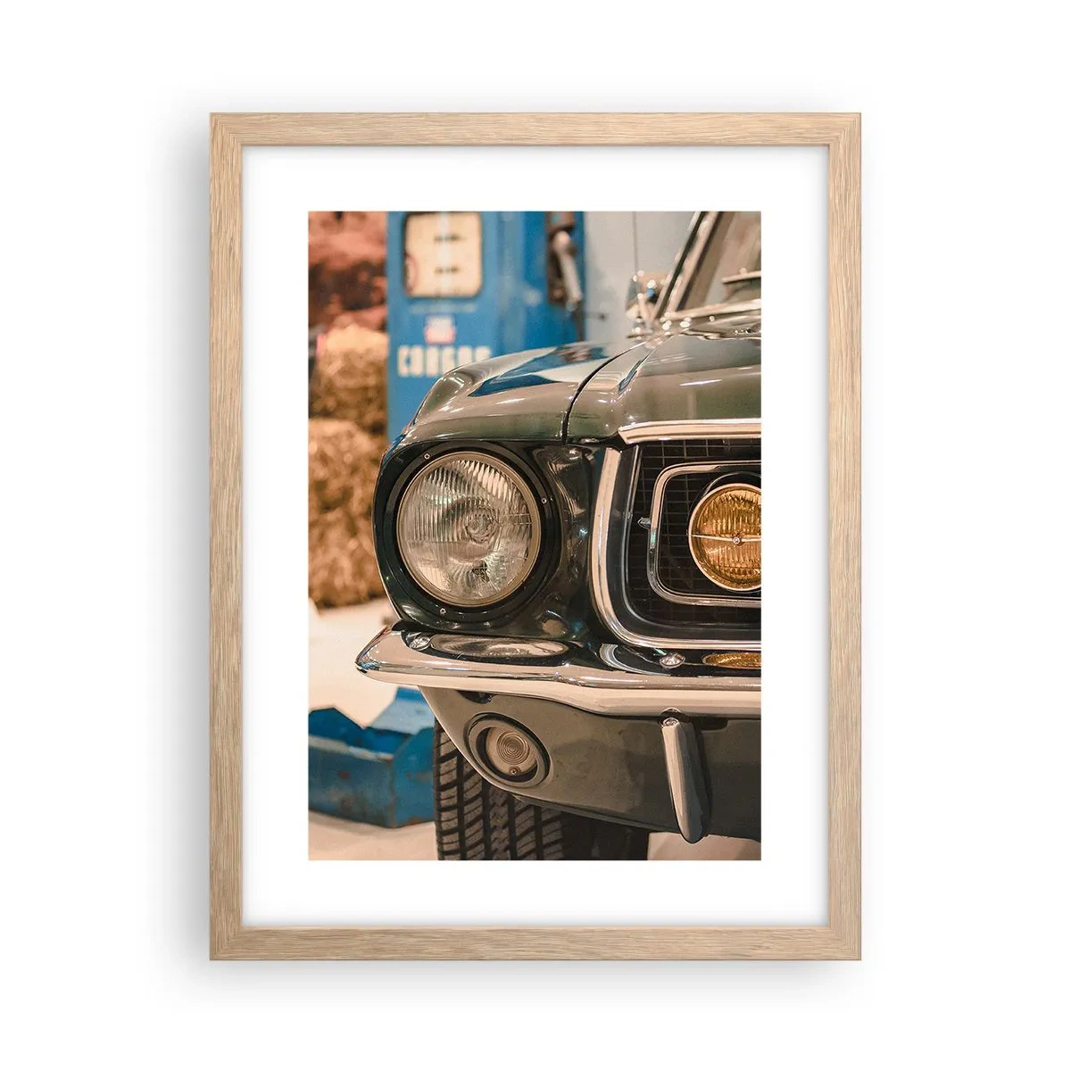 Affisch i ram av ljusek - Ett möte med legenden - 30x40 cm