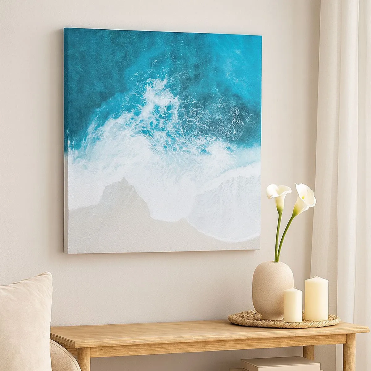 Canvastavla - Bild på duk - Naturlig smekning - 30x30 cm