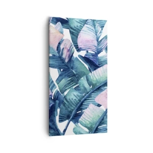 Canvastavla - Bild på duk - I bananträdgård - 55x100 cm