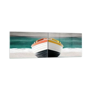 Glastavla - Bild på glas - På sin plats - 160x50 cm