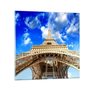 Glastavla - Bild på glas - Nå himlen och molnen - 60x60 cm