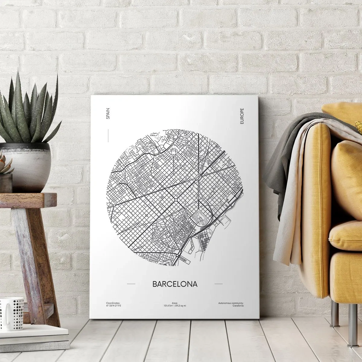 Canvastavla - Bild på duk - Barcelonas anatomi - 45x80 cm