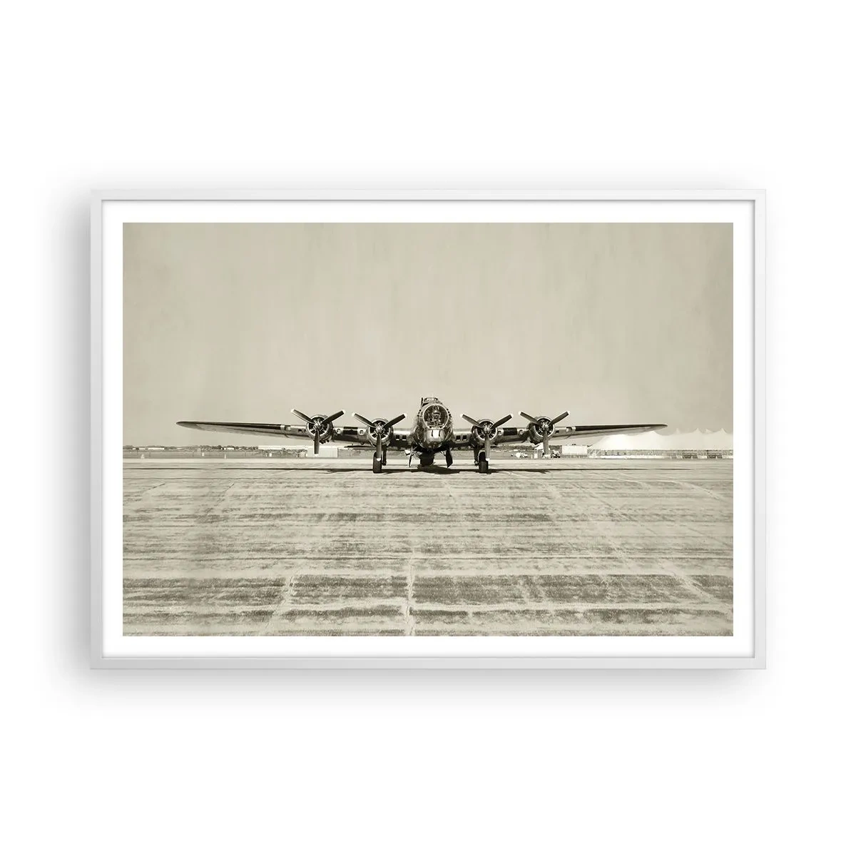 Affisch i vit ram - Redo som vanligt - 100x70 cm