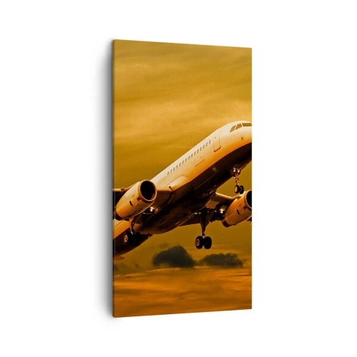 Canvastavla - Bild på duk - Flyga mot solen - 45x80 cm