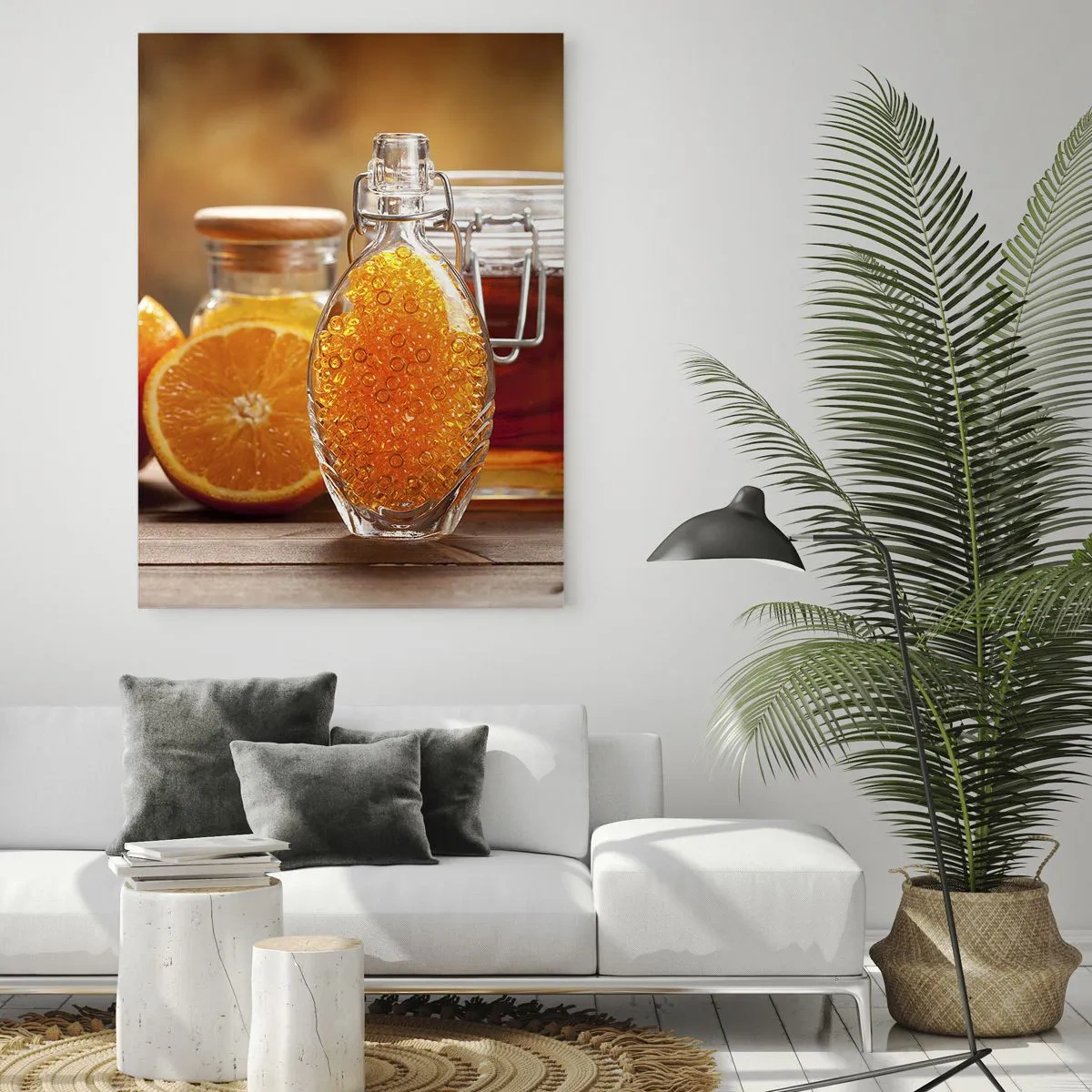 Glastavla - Bild på glas - Soliga smaker och aromer - 50x70 cm