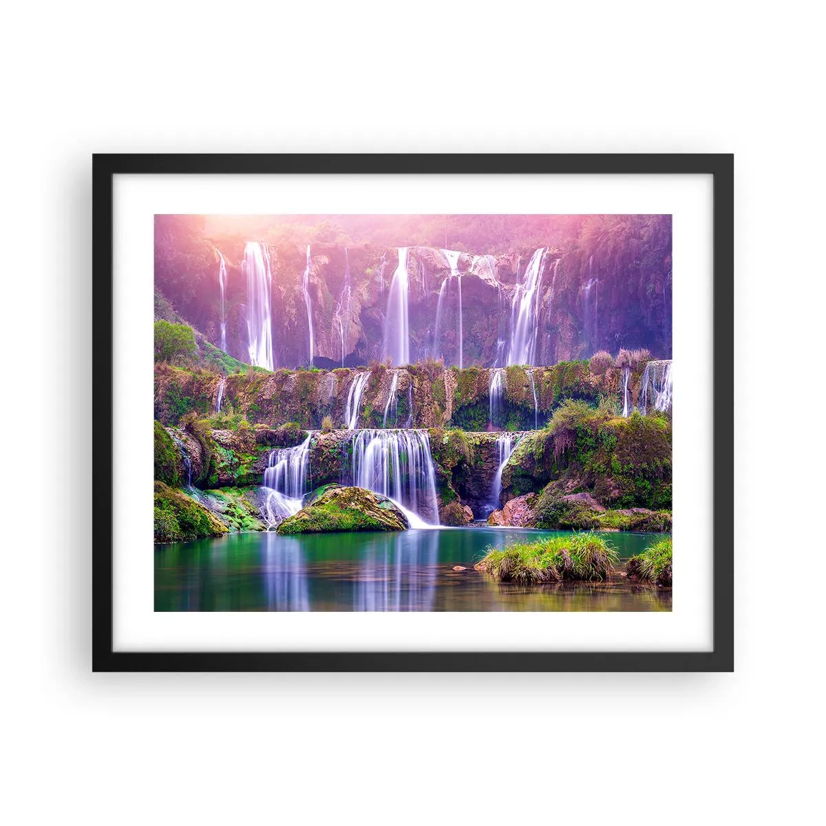 Affisch i svart ram - Trappan till himlen - 50x40 cm