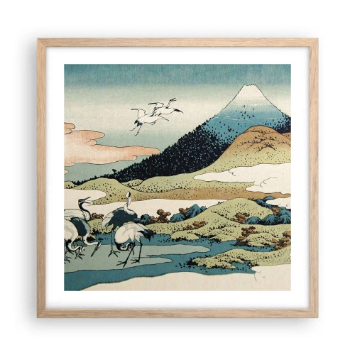 Affisch i ram av ljusek - I japansk anda - 50x50 cm