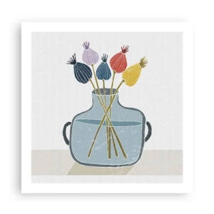 Affisch - Vallmovas - 60x60 cm