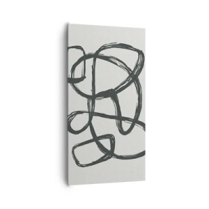 Canvastavla - Bild på duk - Loopad abstraktion - 65x120 cm