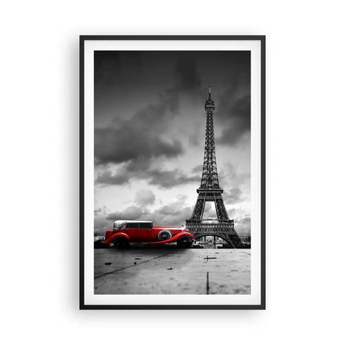 Affisch i svart ram - Inte så länge sedan i Paris - 61x91 cm