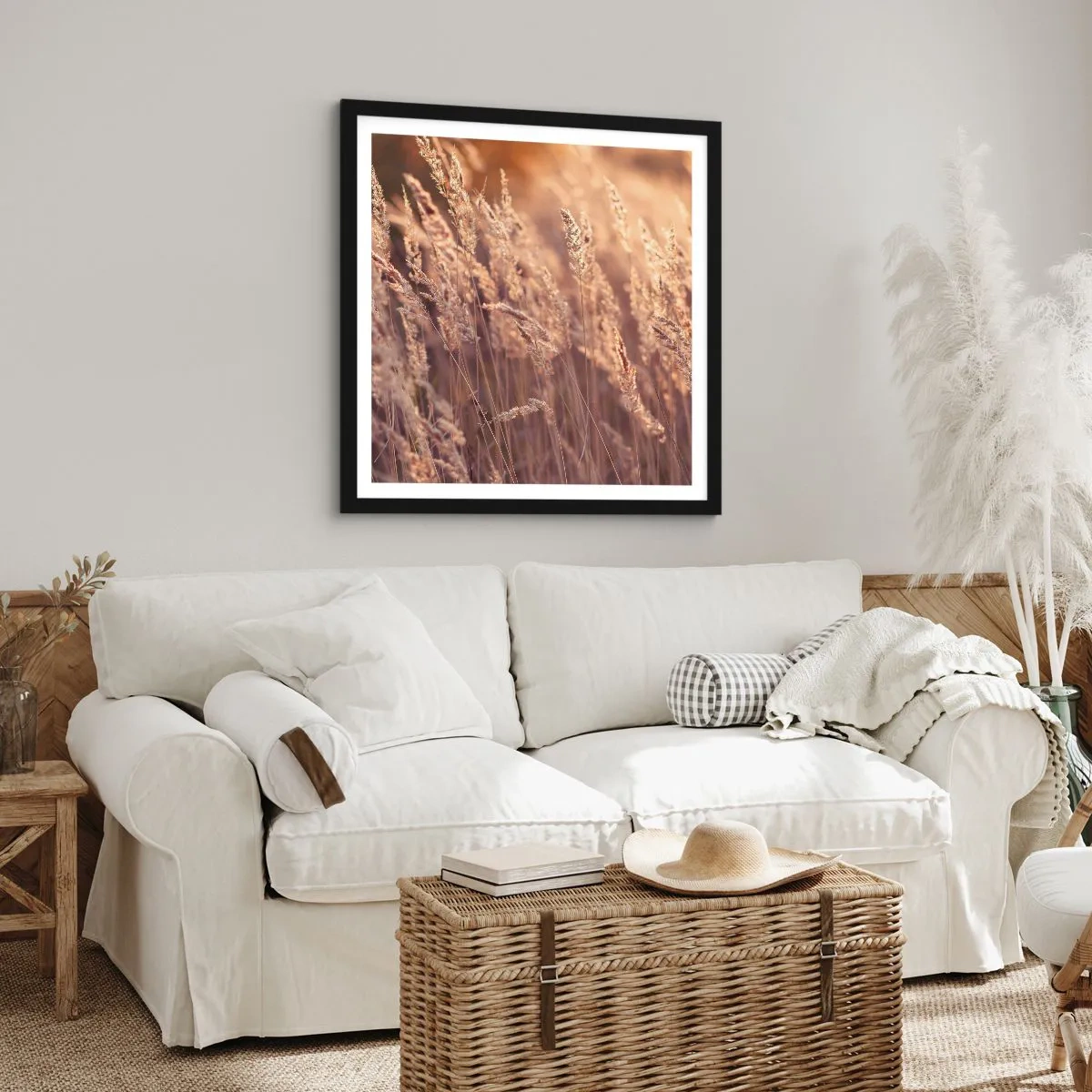 Affisch i svart ram - Redo att välkomna hösten - 50x50 cm