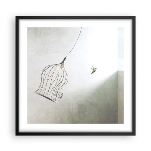 Affisch i svart ram - I sitt esse - 50x50 cm