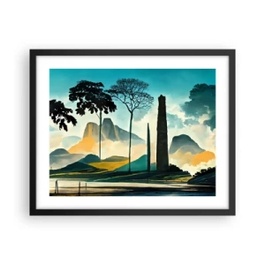 Affisch i svart ram - Fortfarande högre och högre - 50x40 cm