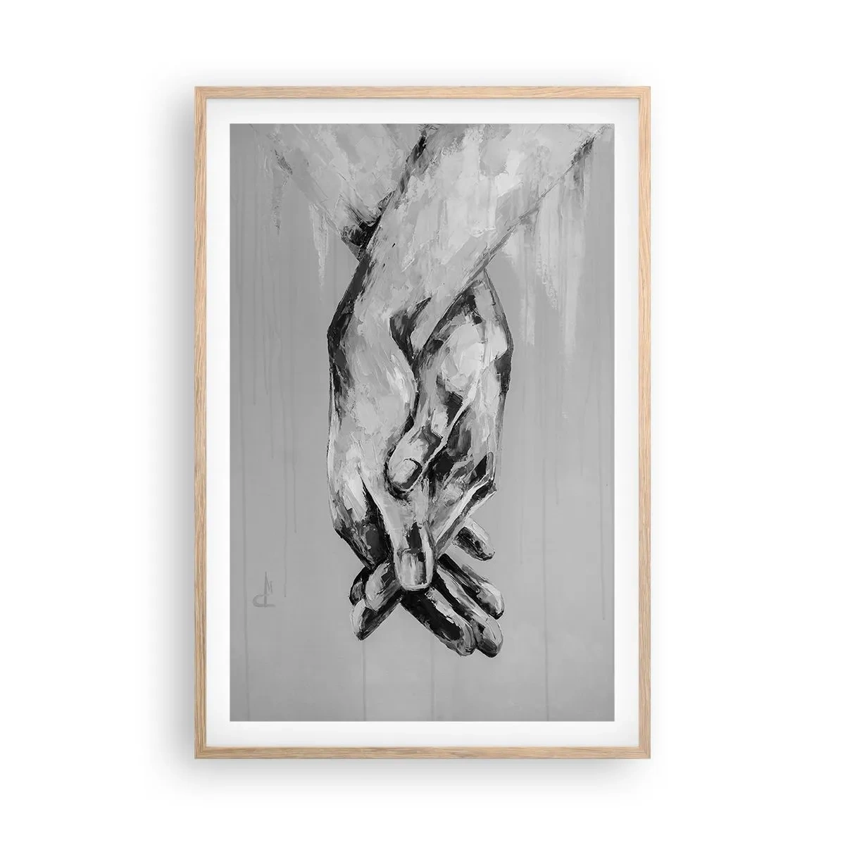 Affisch i ram av ljusek - Början... - 61x91 cm