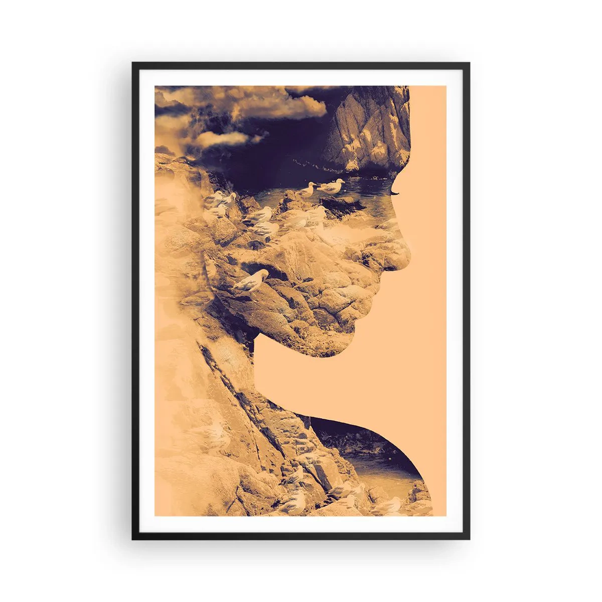 Affisch i svart ram - Skön av naturen - 70x100 cm