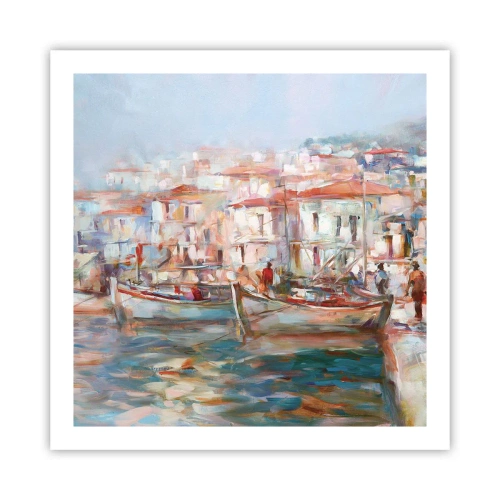 Affisch - Pastellfärgad semester - 60x60 cm