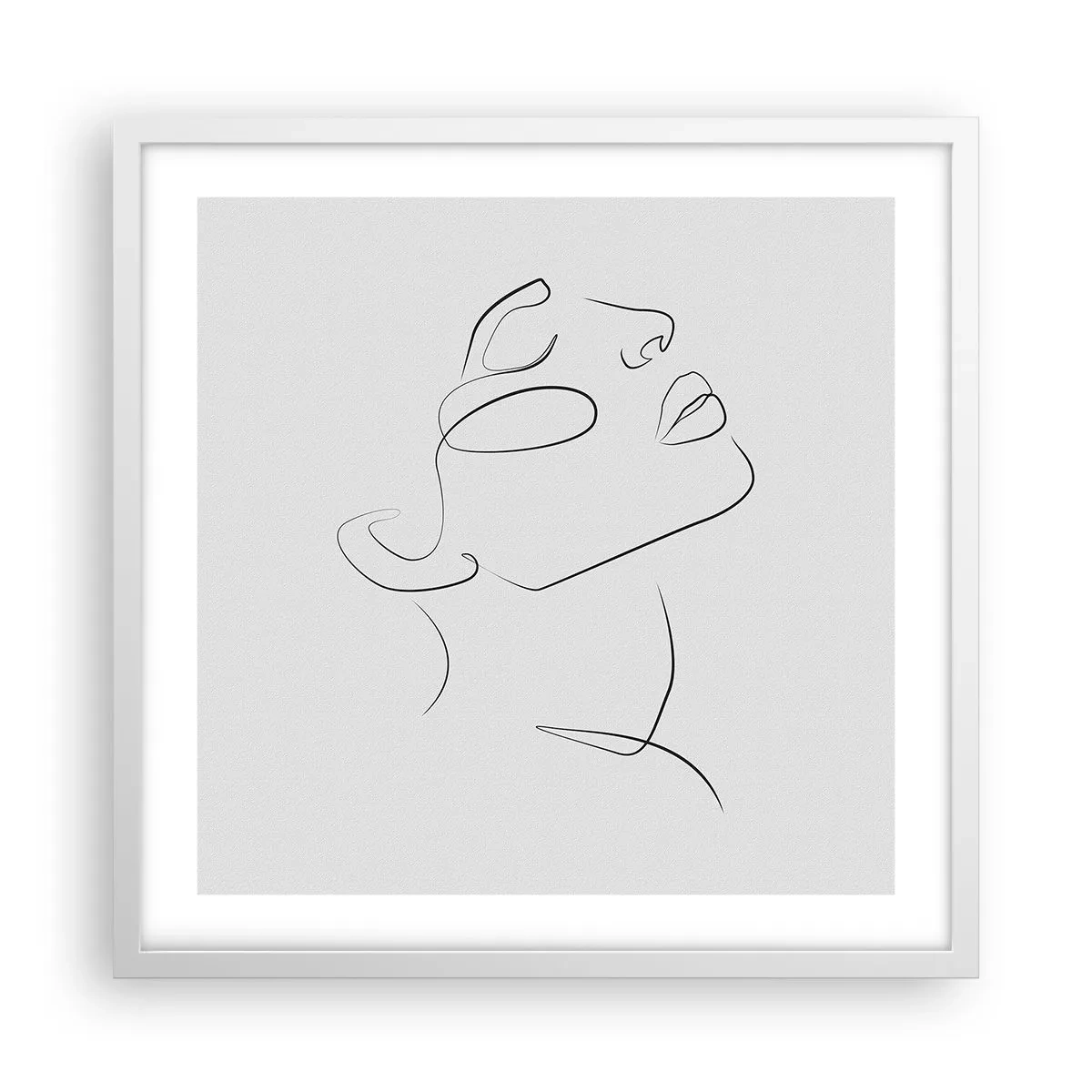 Affisch i vit ram - Drömmens meander - 50x50 cm