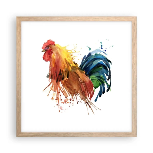 Affisch i ram av ljusek - Kungliga kläder, kunglig stolthet - 40x40 cm