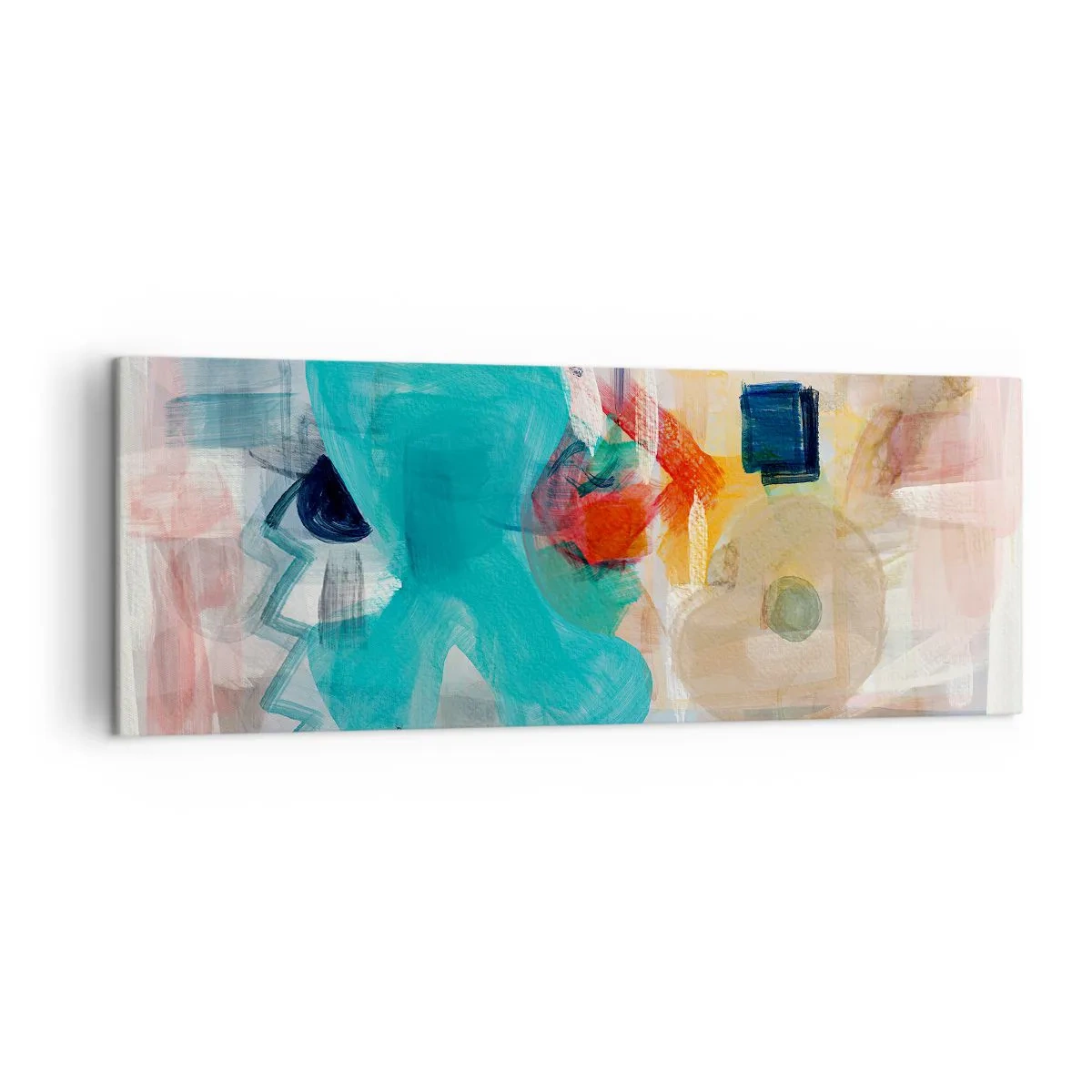 Canvastavla - Bild på duk - Ett färgglatt spel - 140x50 cm