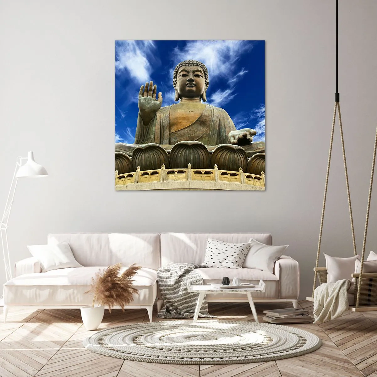 Canvastavla - Bild på duk - Lev utan rädsla - 40x40 cm