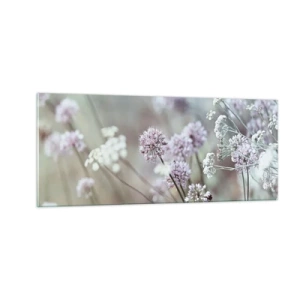 Glastavla - Bild på glas - Söta örtfiligraner - 100x40 cm