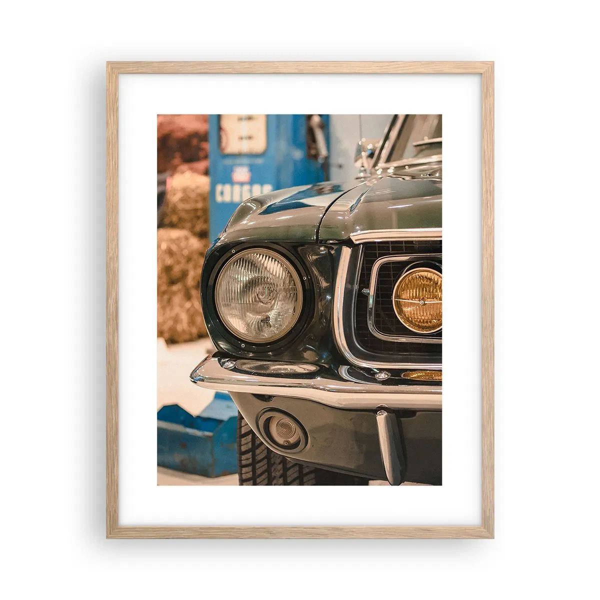 Affisch i ram av ljusek - Ett möte med legenden - 40x50 cm