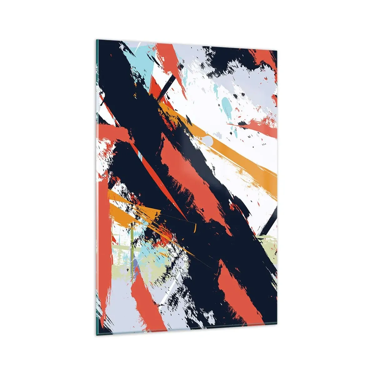 Glastavla - Bild på glas - Dynamisk komposition - 80x120 cm