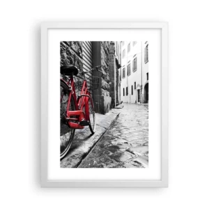 Affisch i vit ram - Den riktiga skönheten åldras inte - 30x40 cm