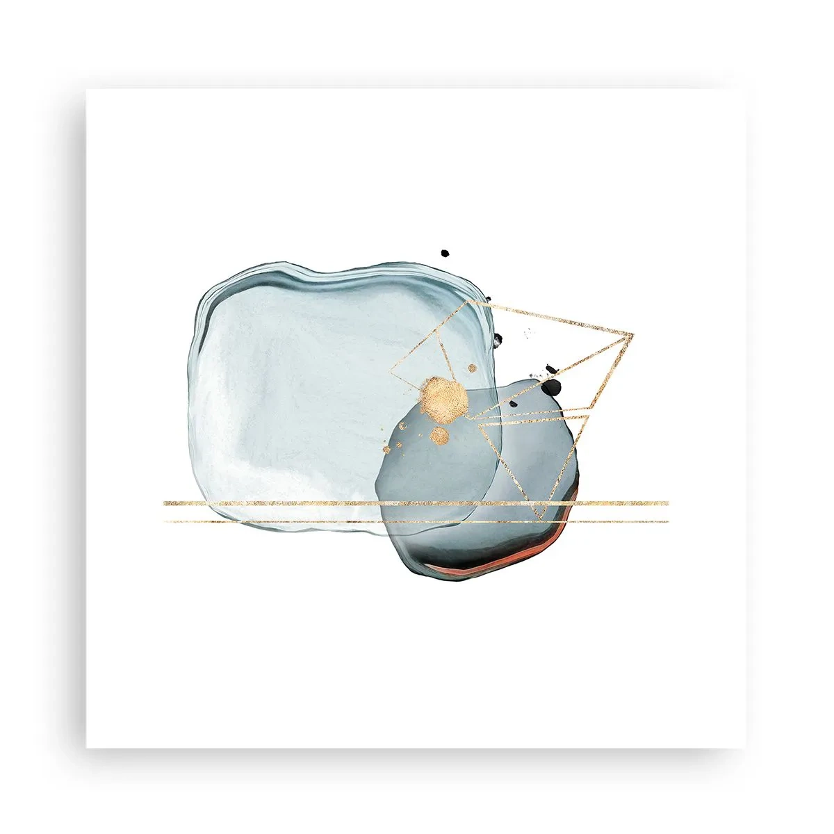 Affisch - En studie av droppar - 30x30 cm