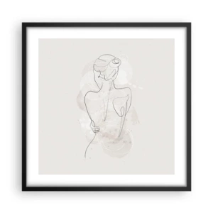 Affisch i svart ram - Som ett känsligt instrument - 50x50 cm