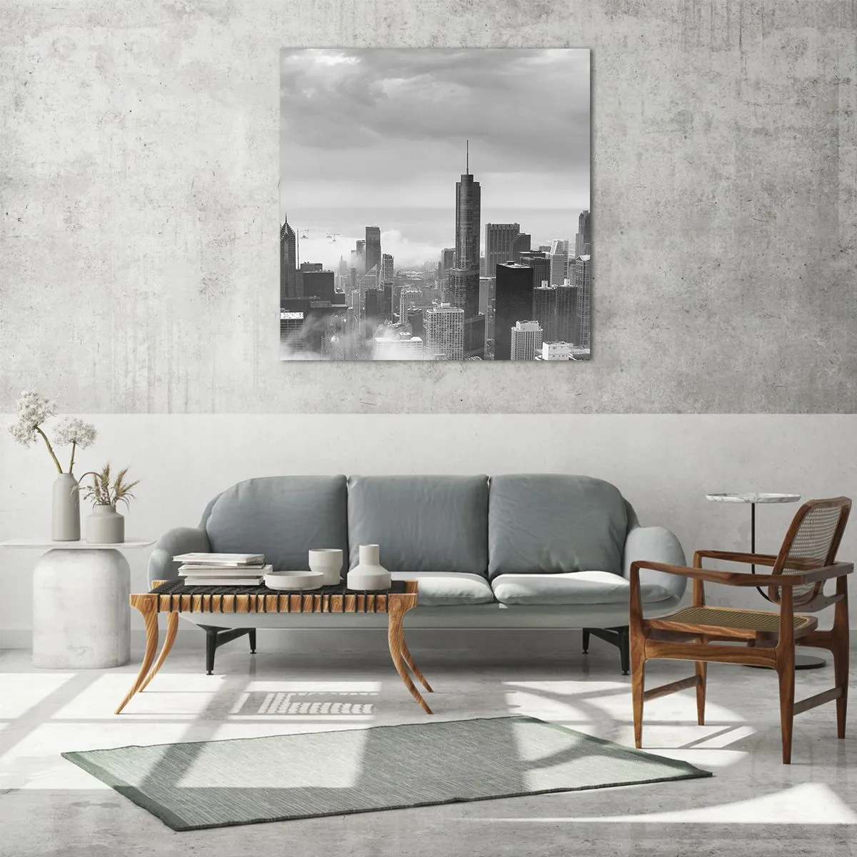 Glastavla - Bild på glas - Amerikanskt landskap - 60x60 cm