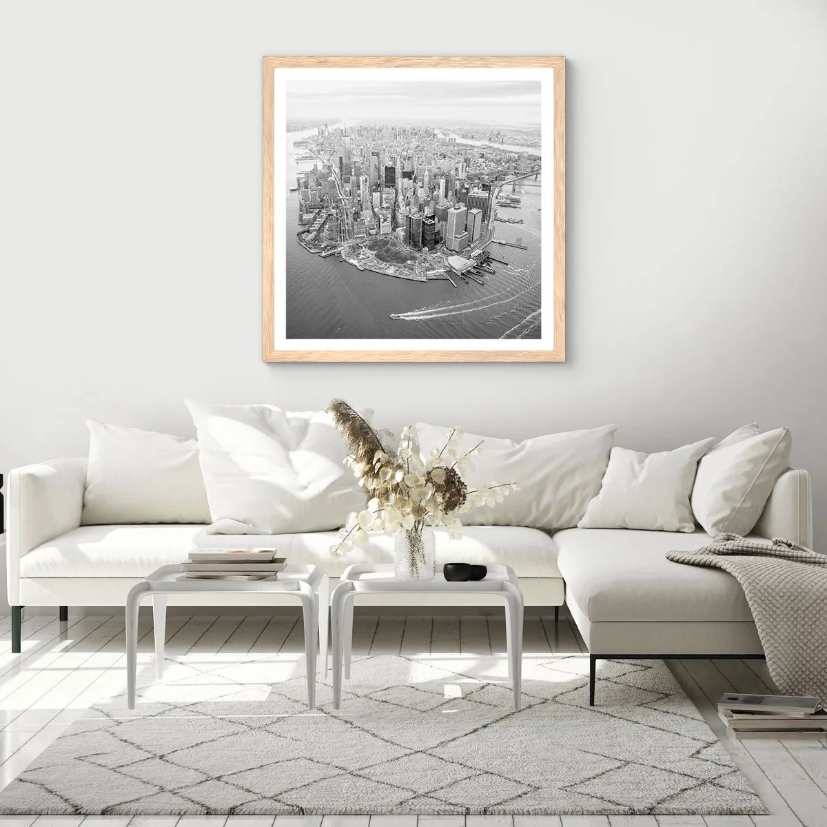 Affisch i ram av ljusek - Hur man inte älskar? - 40x40 cm