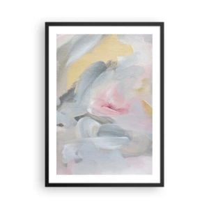 Affisch i svart ram - Abstrakt komposition i pastellfärger - 50x70cm - I en pastellfärgad värld - Modern väggdekoration för vardagsrum och sovrum ARTTOR