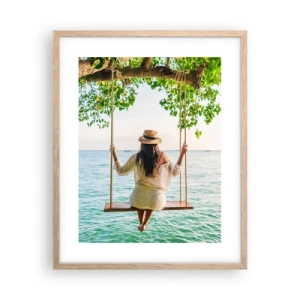 Affisch i ram av ljusek - Livet är vackert - 40x50 cm