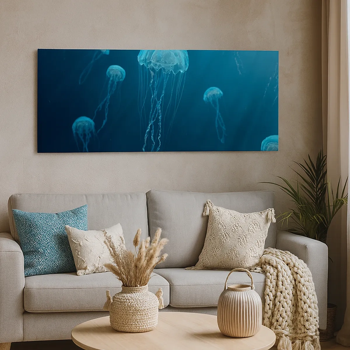 Canvastavla - Bild på duk - Havets dans - 30x30 cm